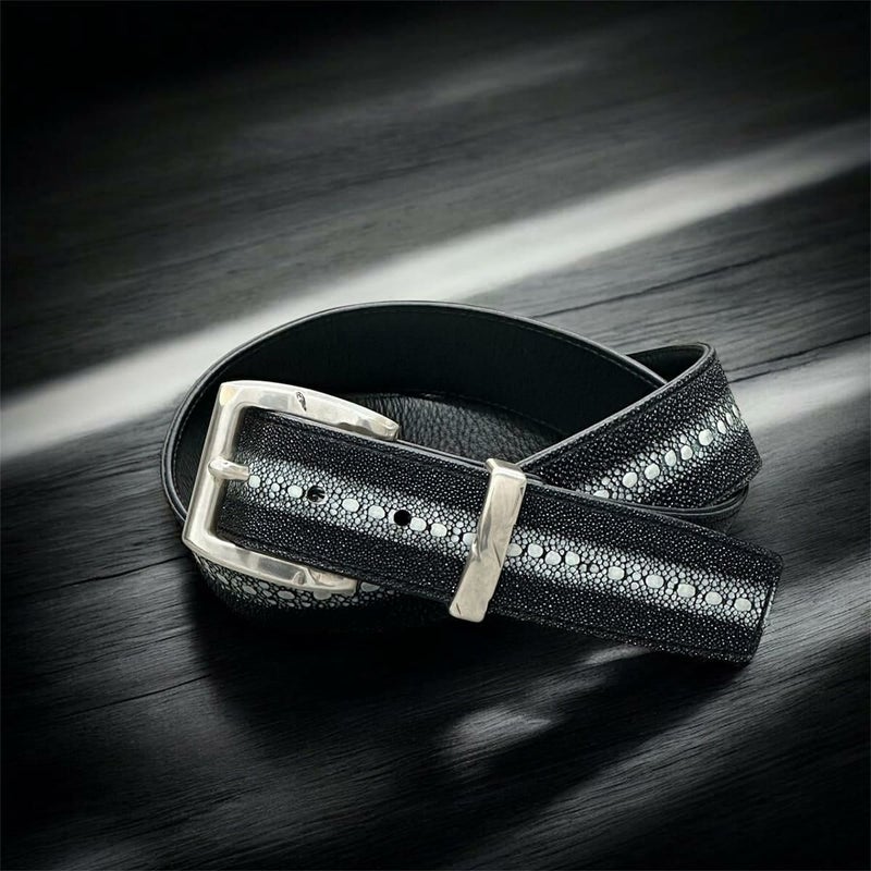 クアトロガッティ スティングレイ(ガルーシャ) 40mm連石ベルト ブラック 国産(日本製) Quattro Gatti 1816 2