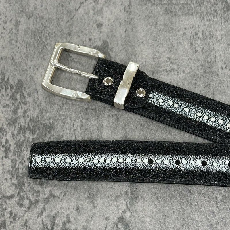 クアトロガッティ スティングレイ(ガルーシャ) 40mm連石ベルト ブラック 国産(日本製) Quattro Gatti 1816 3