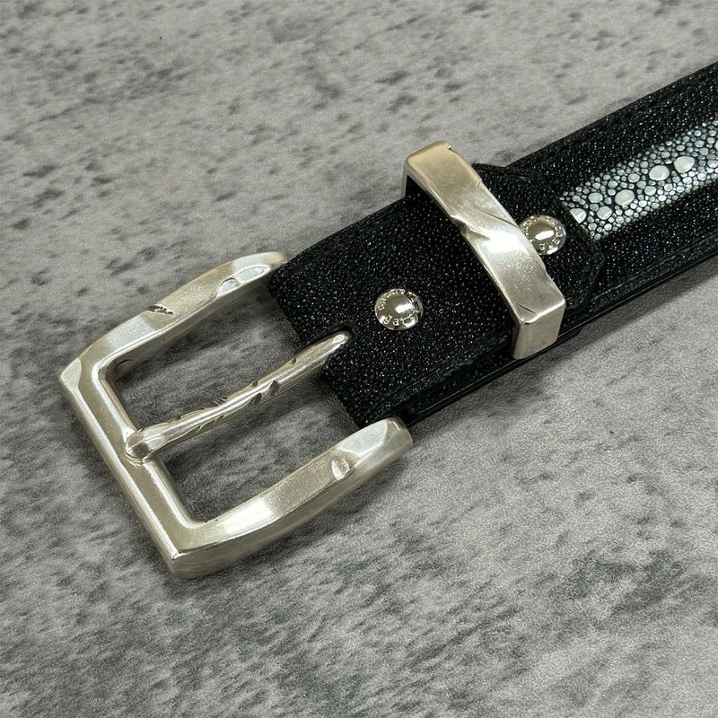 クアトロガッティ スティングレイ(ガルーシャ) 40mm連石ベルト ブラック 国産(日本製) Quattro Gatti 1816 4