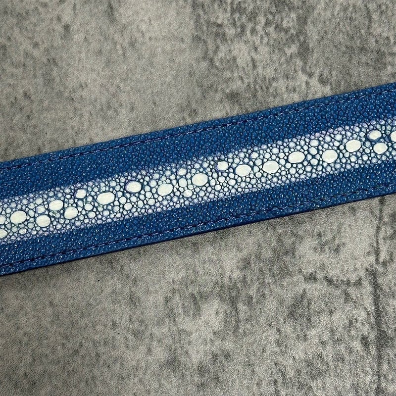 クアトロガッティ スティングレイ(ガルーシャ) 40mm連石ベルト ブルー 国産(日本製) Quattro Gatti 1816　5