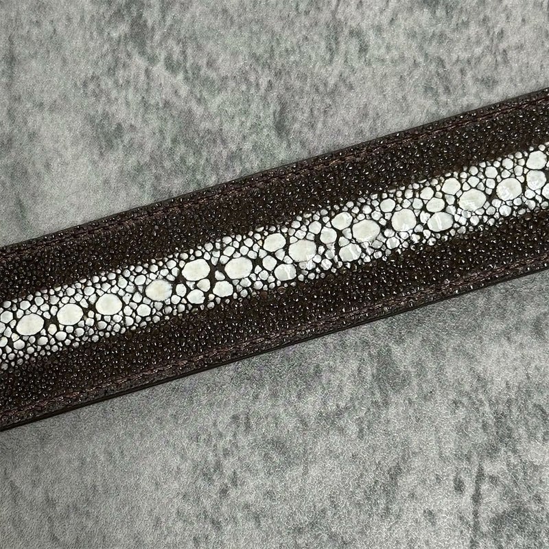 クアトロガッティ スティングレイ(ガルーシャ) 40mm連石ベルト ブラウン 国産(日本製) Quattro Gatti 1816　5