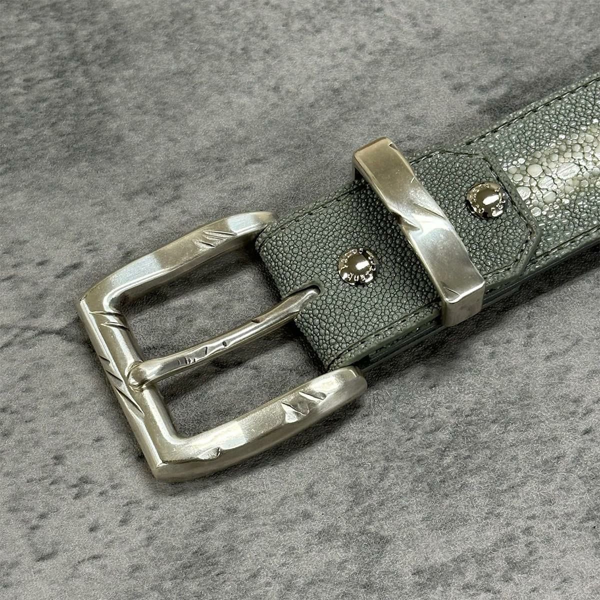 クアトロガッティ スティングレイ(ガルーシャ) 40mm連石ベルト グレー 国産(日本製) Quattro Gatti 1816　3