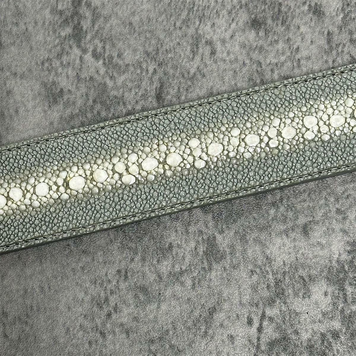 クアトロガッティ スティングレイ(ガルーシャ) 40mm連石ベルト グレー 国産(日本製) Quattro Gatti 1816　4