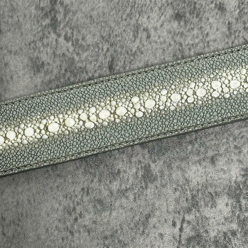 クアトロガッティ スティングレイ(ガルーシャ) 40mm連石ベルト グレー 国産(日本製) Quattro Gatti 1816　4