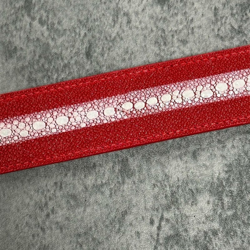 クアトロガッティ スティングレイ(ガルーシャ) 40mm連石ベルト レッド 国産(日本製) Quattro Gatti 1816　5