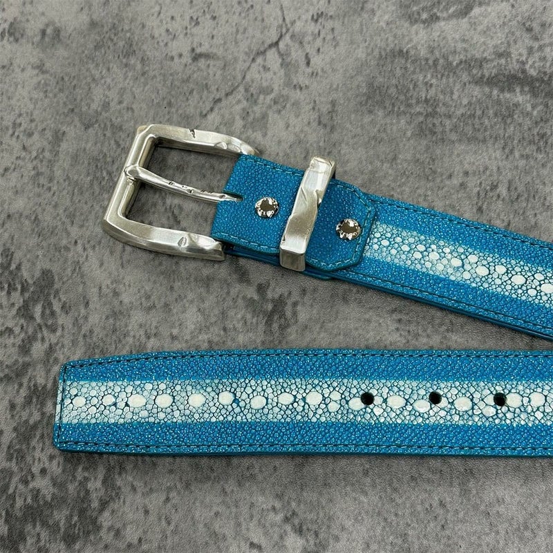 クアトロガッティ スティングレイ(ガルーシャ) 40mm連石ベルト ターコイズ 国産(日本製) Quattro Gatti 1816　3