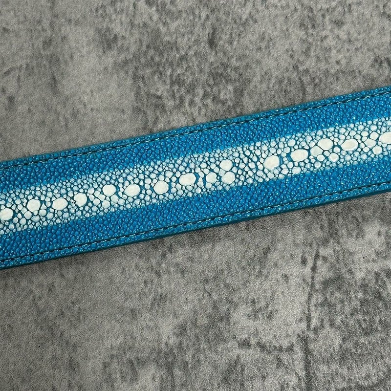 クアトロガッティ スティングレイ(ガルーシャ) 40mm連石ベルト ターコイズ 国産(日本製) Quattro Gatti 1816　5