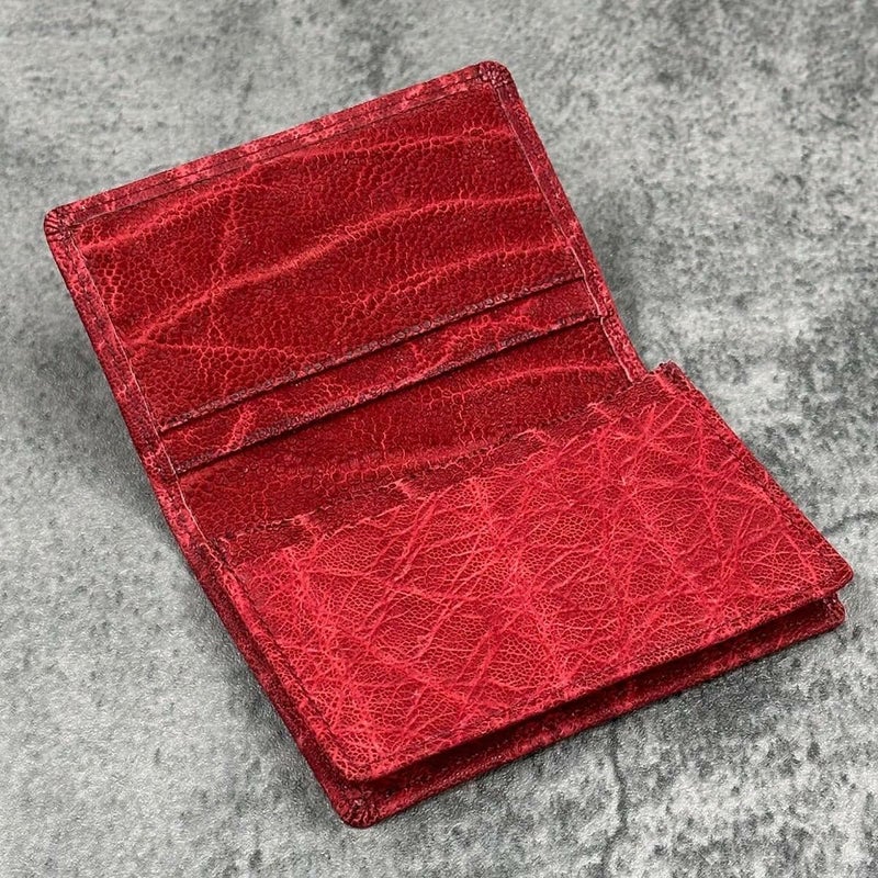  レザック エレファント 名刺入れ レッド 国産(日本製) LE'SAC 8206　4