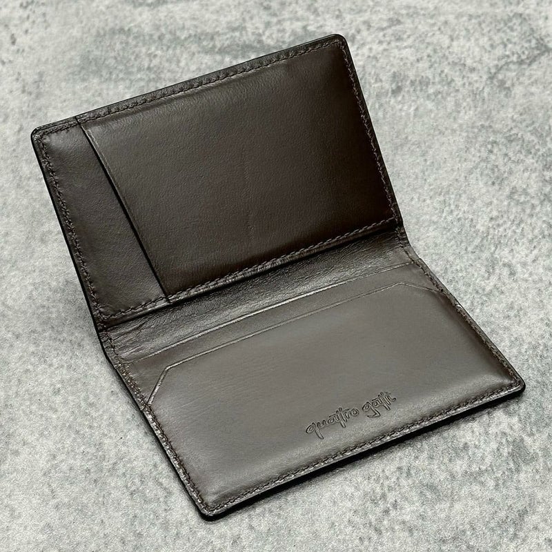 クアトロガッティ クロコダイル カード入れ (名刺入れ) パティーヌネイビー 国産(日本製) Quattro Gatti 8209sp　6