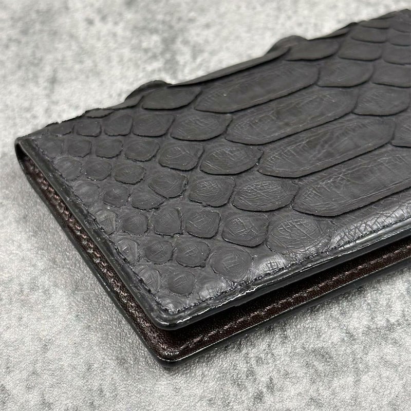 クアトロガッティ パイソン カード入れ (名刺入れ) ブラック 国産(日本製) Quattro Gatti 8210　2