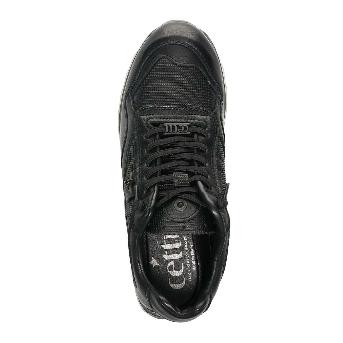 セッティ メンズ スニーカー レザースニーカー ブラック ホワイト スペイン製 cetti c848-232 9