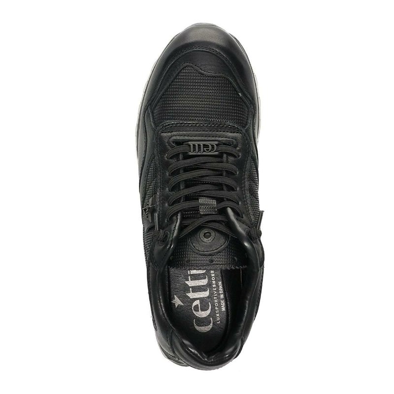 セッティ メンズ スニーカー レザースニーカー ブラック ホワイト スペイン製 cetti c848-232 9