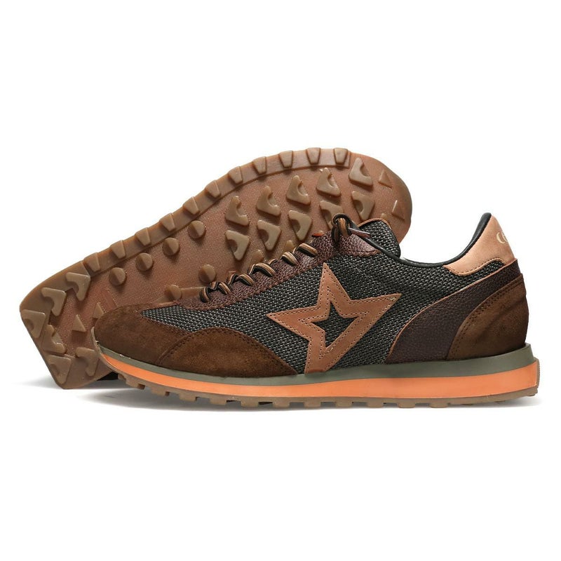 セッティ メンズ スニーカー レザースニーカー シルバー/グレー ブラウン スペイン製 cetti c1259-252　18