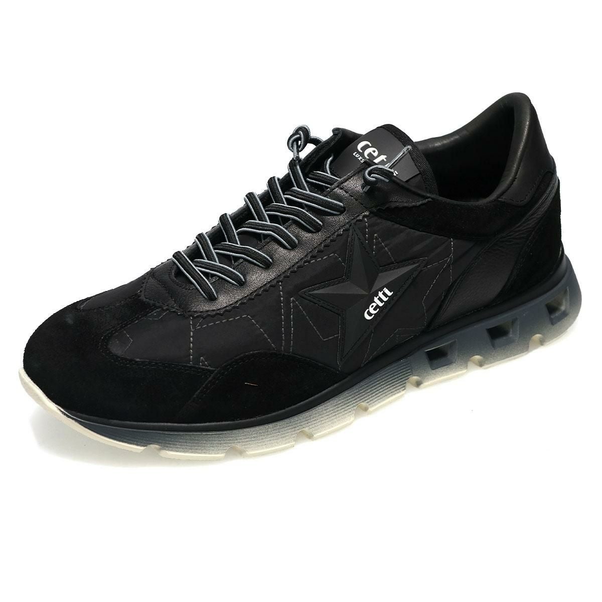 セッティ メンズ スニーカー レザースニーカー ネイビー/グレー ブラック スペイン製 cetti c1385-252　14