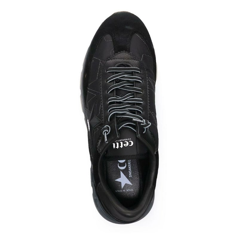 セッティ メンズ スニーカー レザースニーカー ネイビー/グレー ブラック スペイン製 cetti c1385-252　16