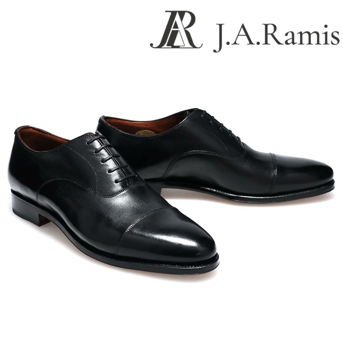J.A. Ramis レザーシューズ/箱付き/未使用 ジェイ・エー・ラミス メンズ ドレスシューズ 内羽根ストレートチップ