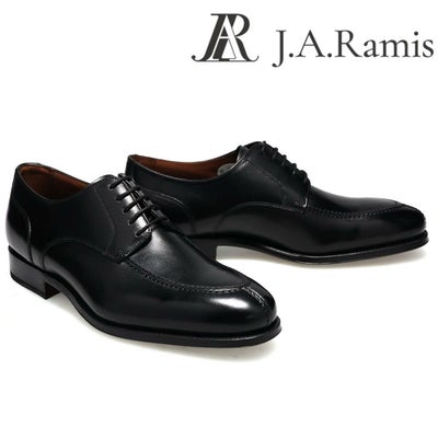  ジェイ・エー・ラミス メンズ ドレスシューズ 外羽根Uチップ ブラック J.A.RAMIS ja-516　