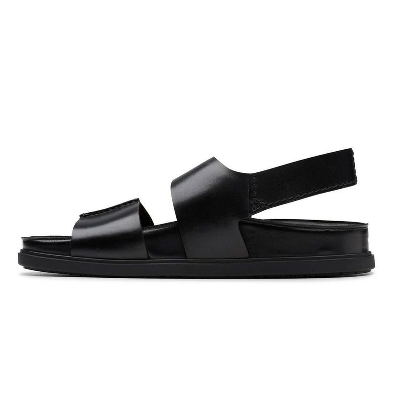 クラークス メンズ カジュアルシューズ トーフォードストラップ ブラック Clarks 26180896