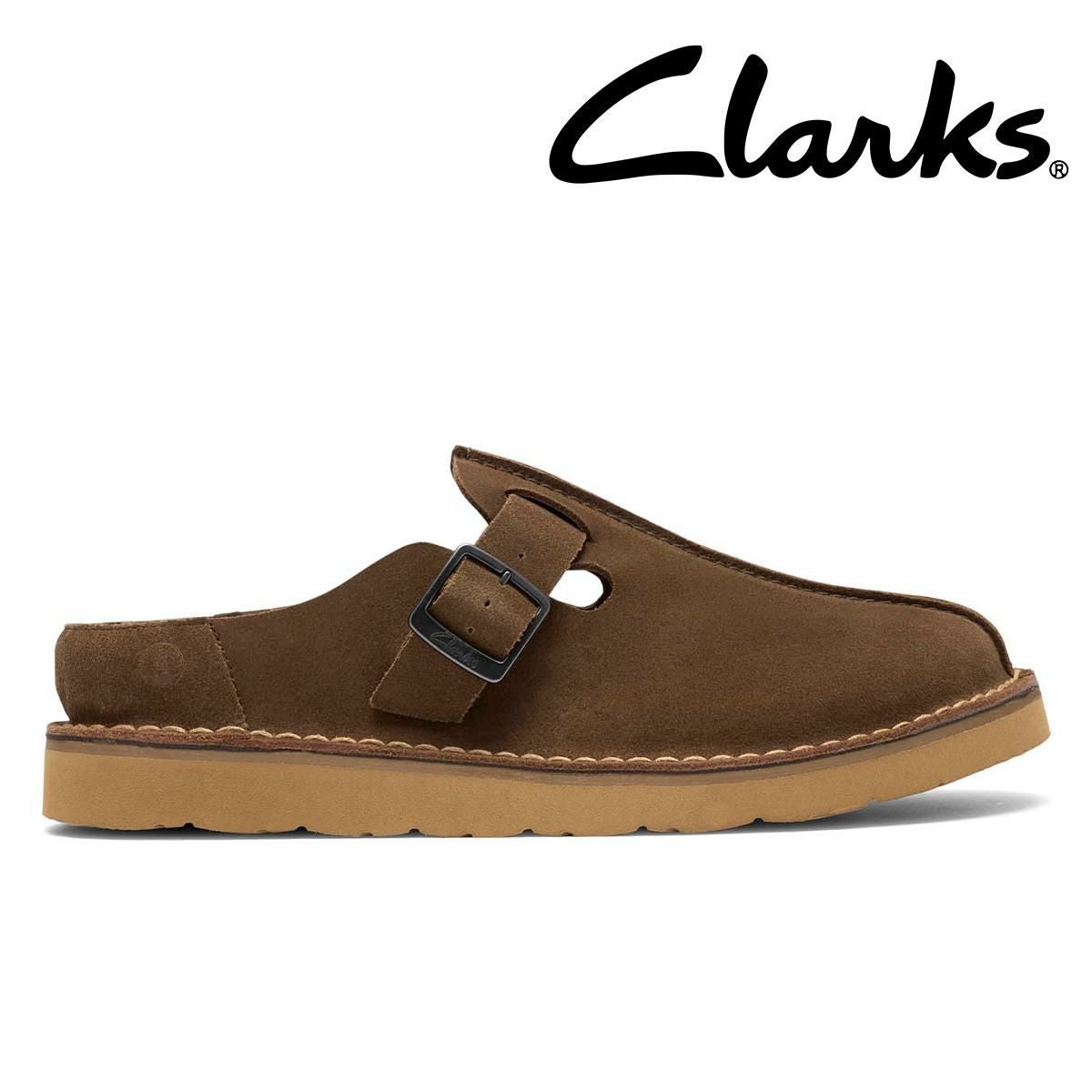 クラークス メンズ カジュアルシューズ ソルスブリーミュール カーキスエード Clarks 26186616