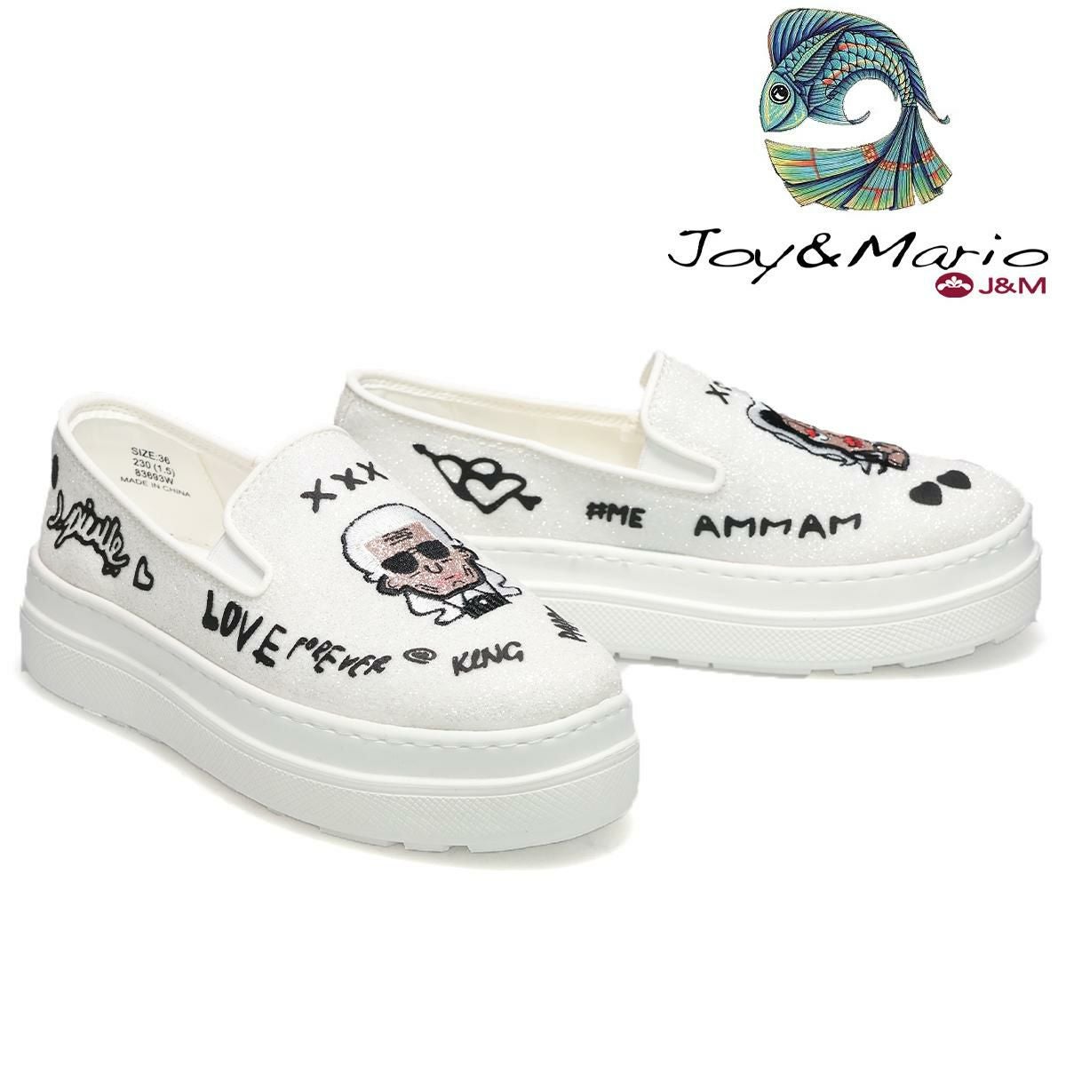 ジョイアンドマリオ レディース フェイスデザインスリッポン Joy & Mario 83693w