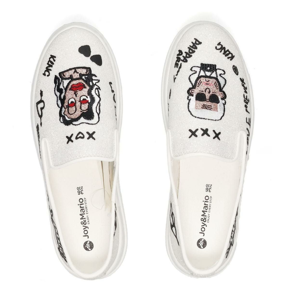 ジョイアンドマリオ レディース フェイスデザインスリッポン Joy & Mario 83693w