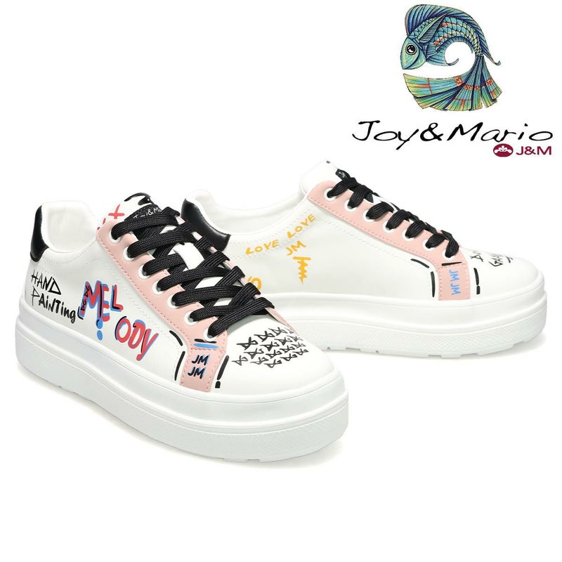 ジョイアンドマリオ レディース カラフルペイントデザインスニーカー Joy & Mario 83696w