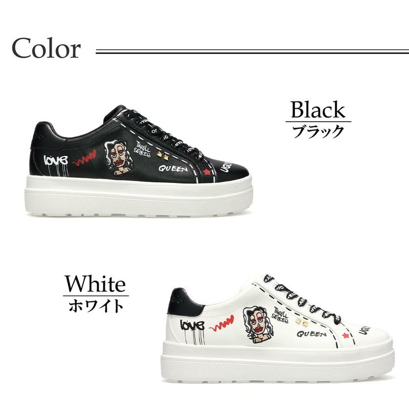 ジョイアンドマリオ レディース フェイスデザインスニーカー Joy & Mario 83700w