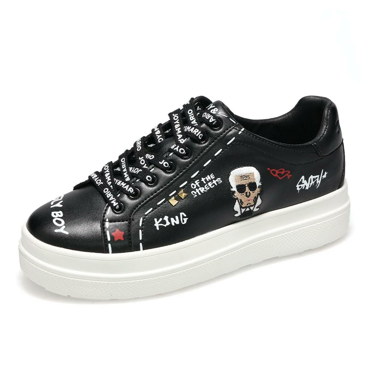 ジョイアンドマリオ レディース フェイスデザインスニーカー Joy & Mario 83700w