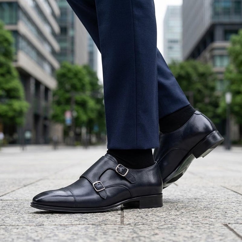 クインクラシコ メンズ ドレスシューズ ダブルモンク 日本製 QueenClassico 55011