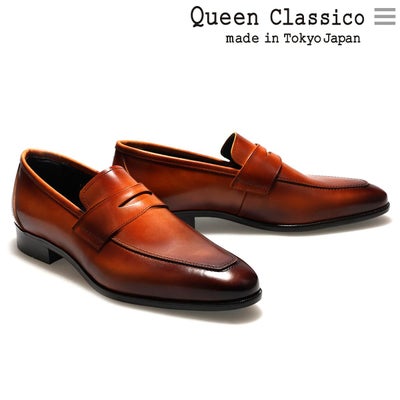 クインクラシコ メンズ ドレスシューズ コインローファー 日本製 QueenClassico 77801