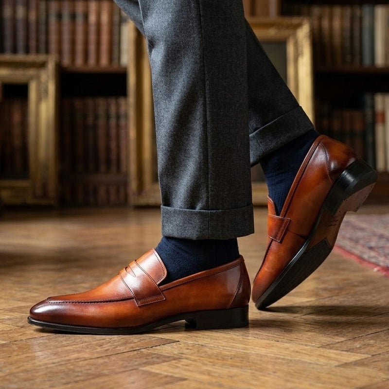 クインクラシコ メンズ ドレスシューズ コインローファー 日本製 QueenClassico 77801