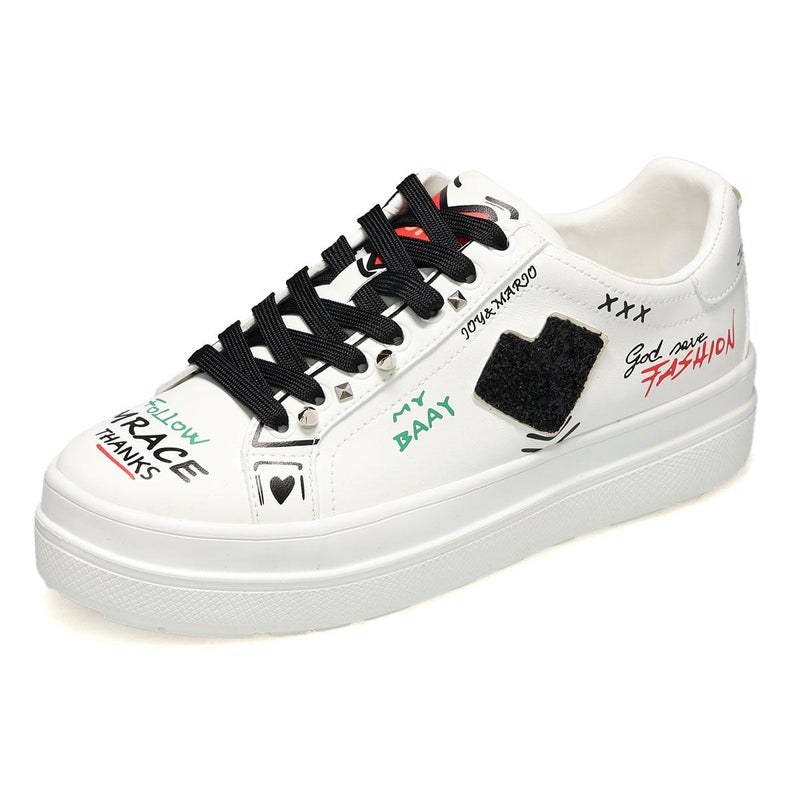 ジョイアンドマリオ レディース グリッターハートデザインスニーカー Joy & Mario 83698w