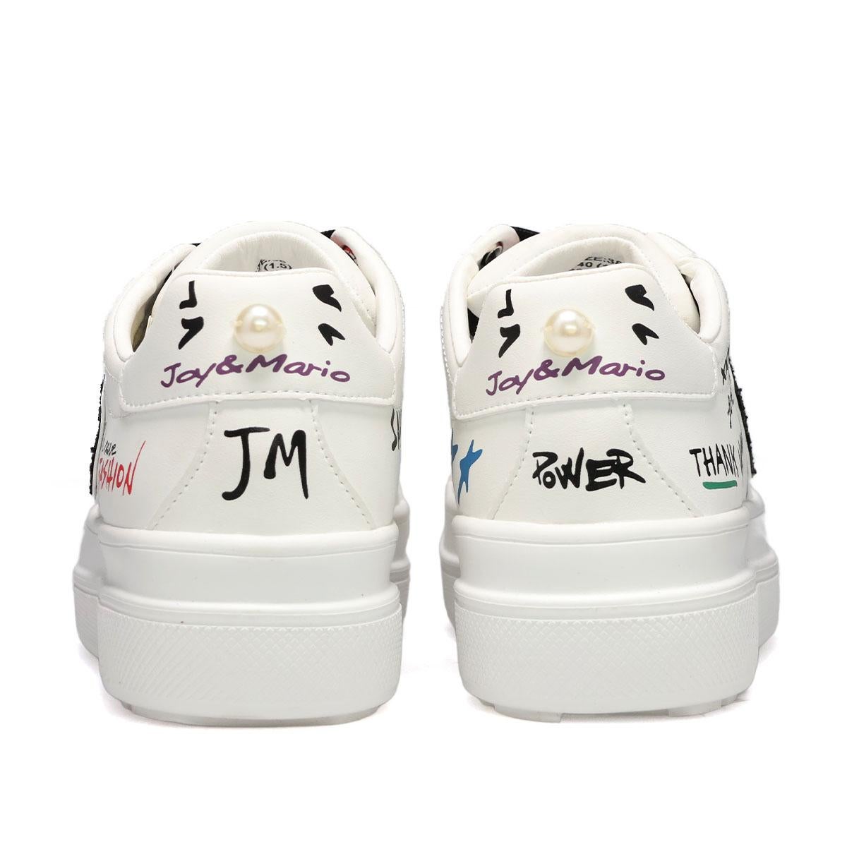 ジョイアンドマリオ レディース グリッターハートデザインスニーカー Joy & Mario 83698w