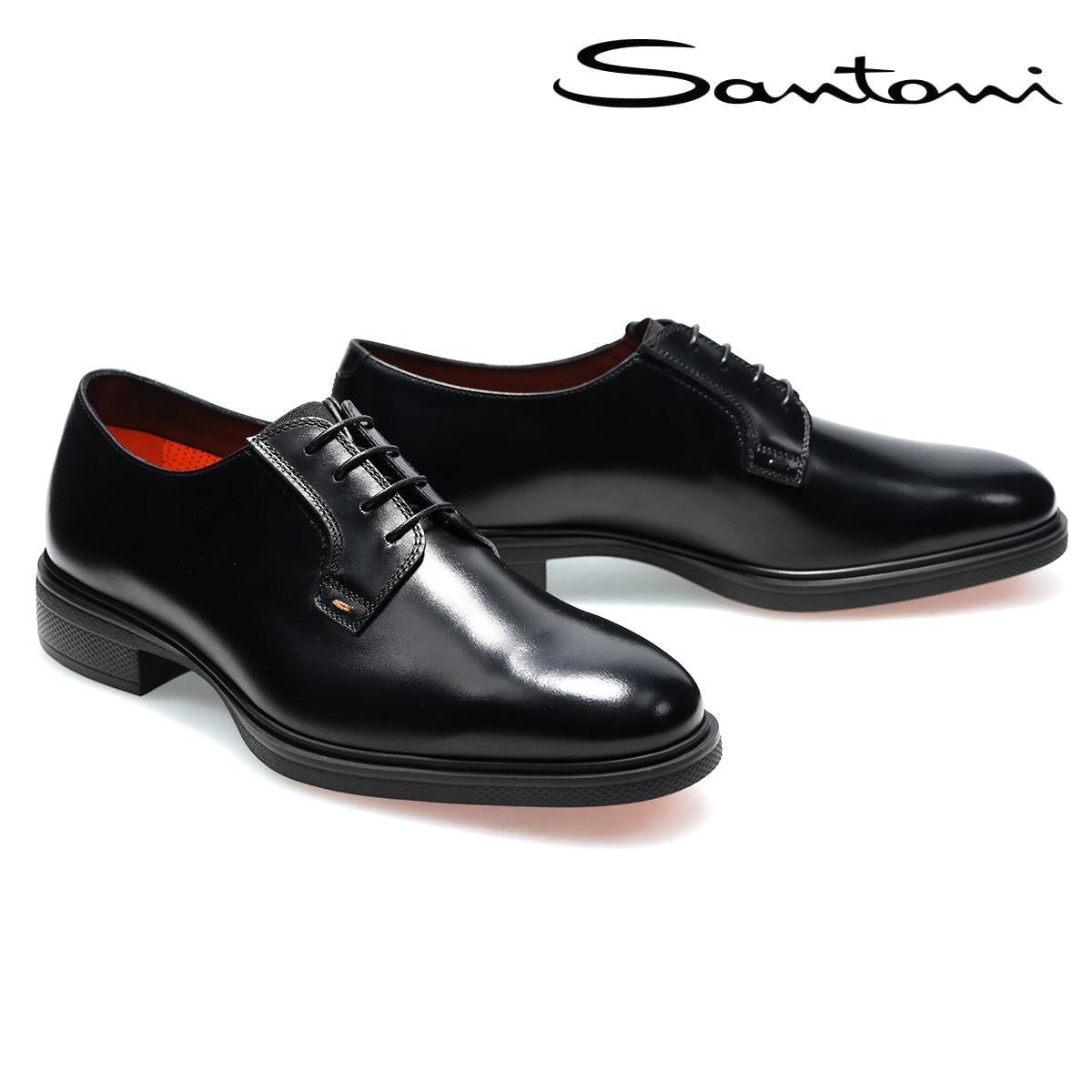 サントーニ メンズ ドレスシューズ プレーントゥダービーシューズ イタリア製 Santoni EASY 1170299321005