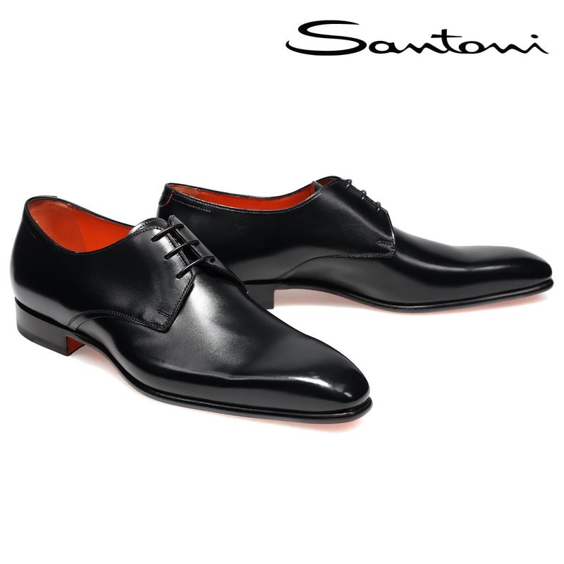 サントーニ メンズ ドレスシューズ 外羽根プレーントゥ イタリア製 Santoni 1170299321008