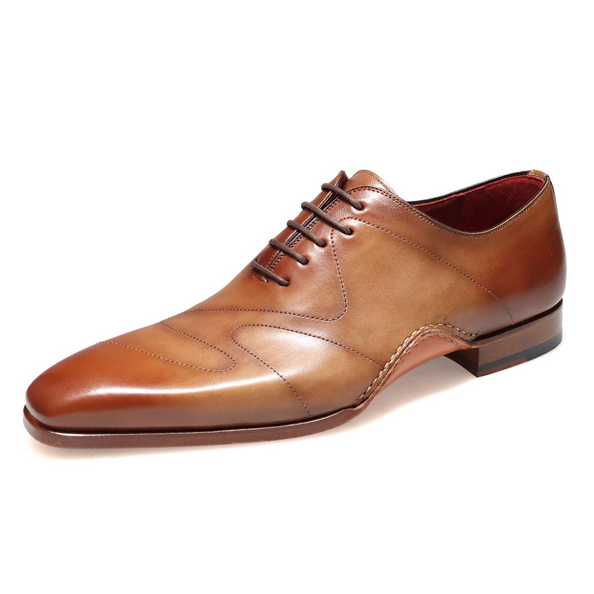 スペイン製 MAGNANNI ホールカット オックスフォード 革靴 極美品 マグナーニ / MAGNANNI フローステッチ ホールカット スペイン製 20808