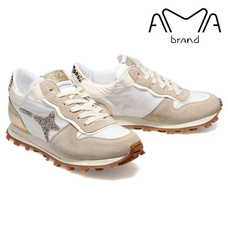 アマブランド レディース スーパーラン ホワイト/ベージュ イタリア製 AMA BRAND ama260-4629
