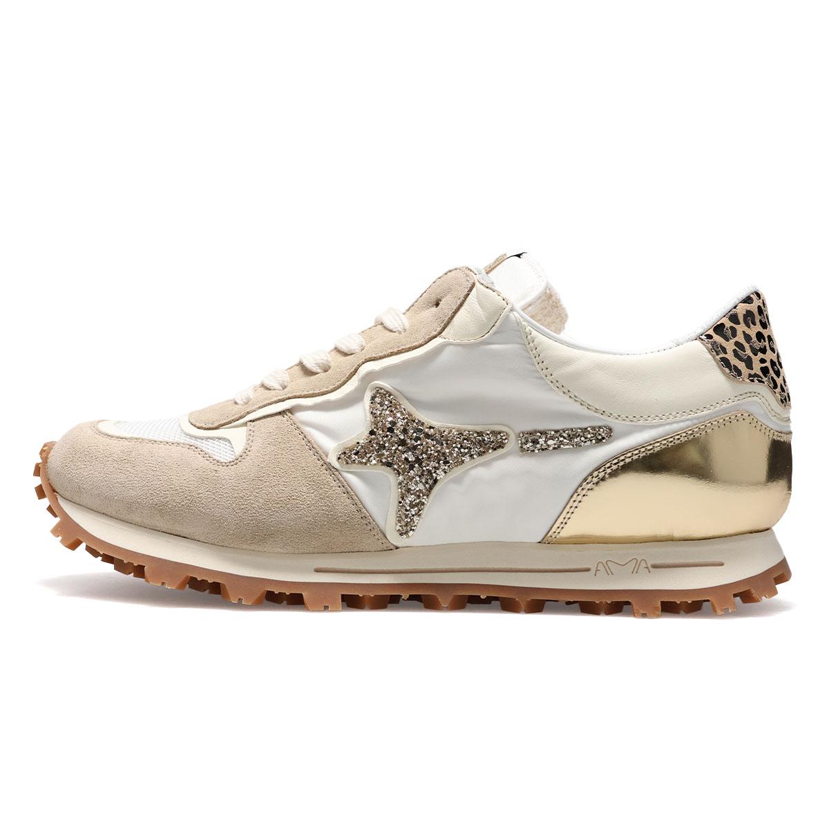 アマブランド レディース スーパーラン ホワイト/ベージュ イタリア製 AMA BRAND ama260-4629