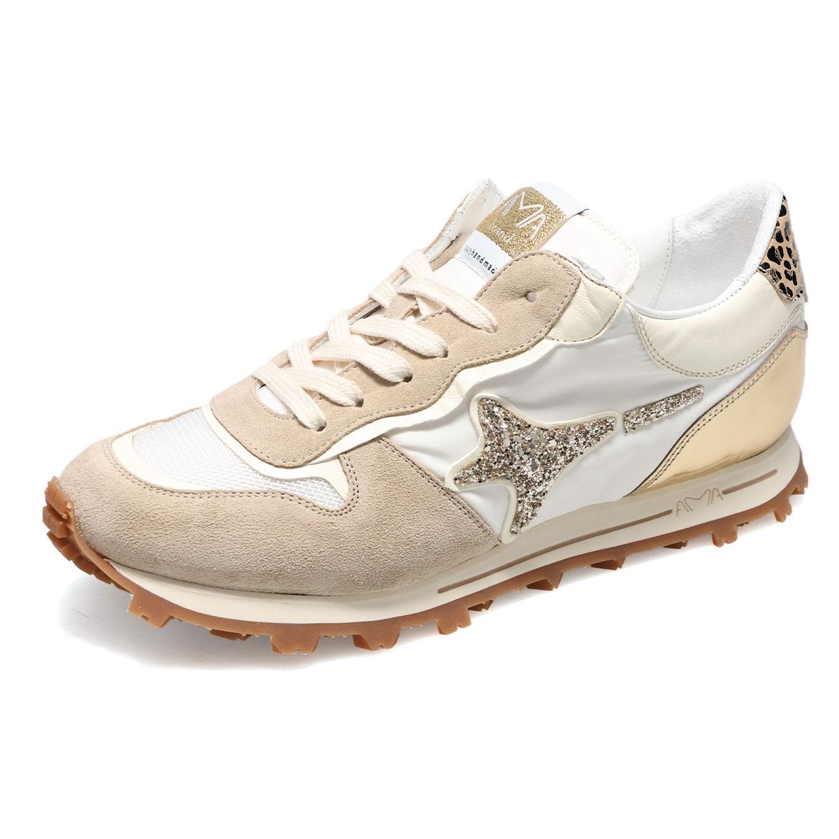 アマブランド レディース スーパーラン ホワイト/ベージュ イタリア製 AMA BRAND ama260-4629