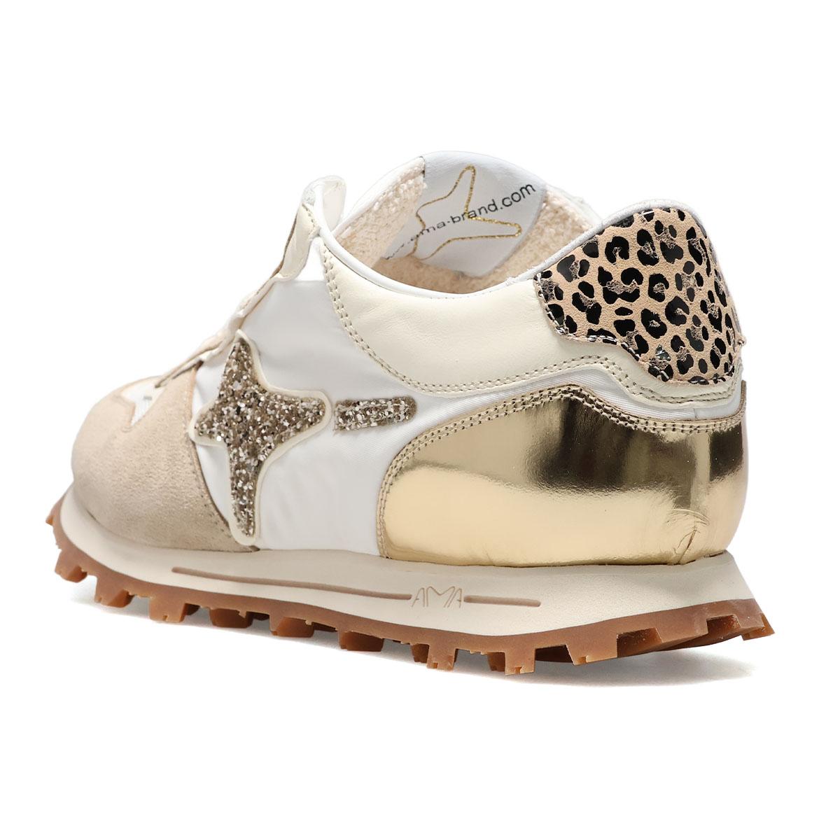 アマブランド レディース スーパーラン ホワイト/ベージュ イタリア製 AMA BRAND ama260-4629
