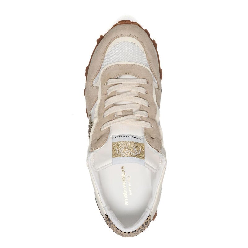 アマブランド レディース スーパーラン ホワイト/ベージュ イタリア製 AMA BRAND ama260-4629