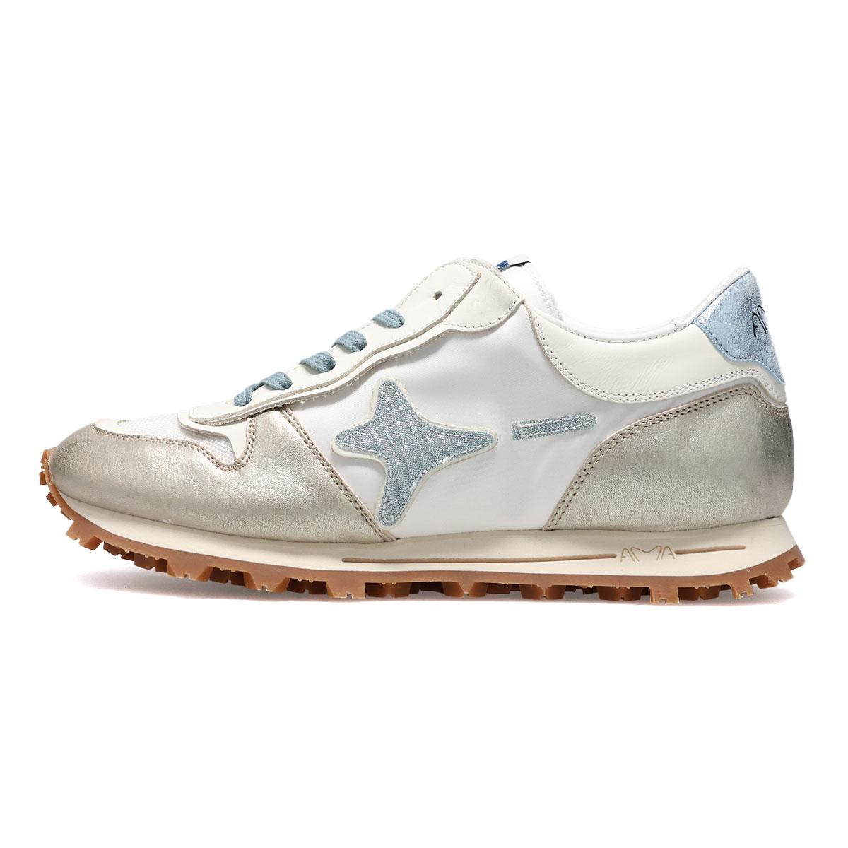 アマブランド レディース スーパーラン ホワイト/シルバー イタリア製 AMA BRAND ama260-4632