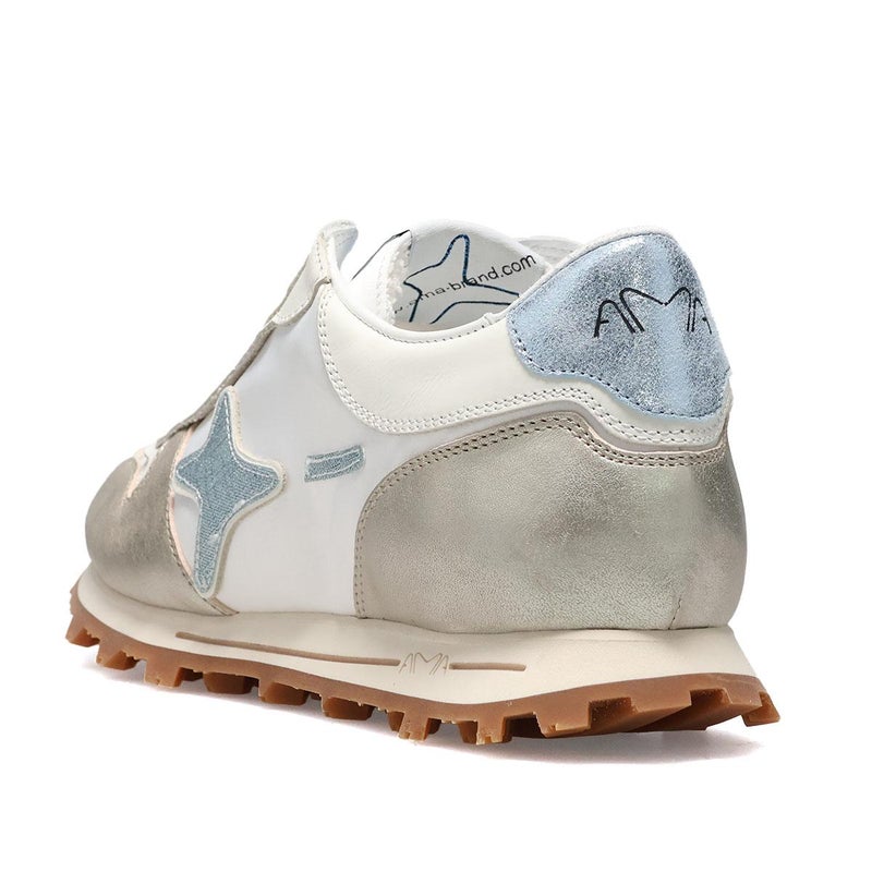 アマブランド レディース スーパーラン ホワイト/シルバー イタリア製 AMA BRAND ama260-4632