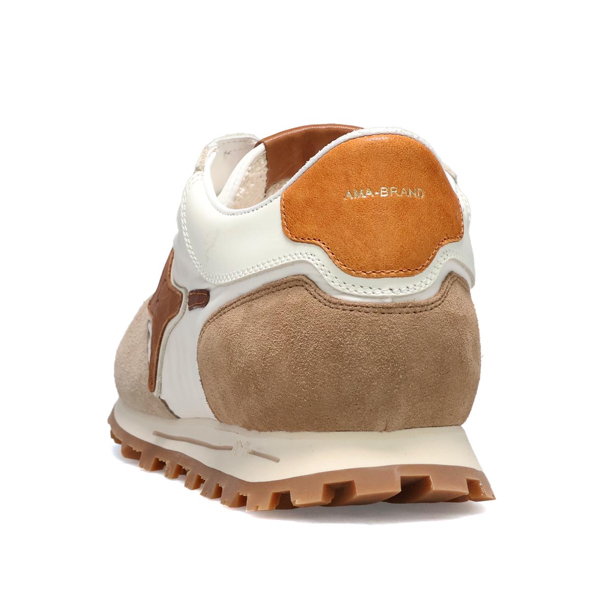 アマブランド メンズ スニーカー スーパーラン ホワイト/ベージュ イタリア製 AMA BRAND ama260-4634