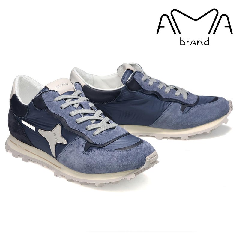 アマブランド メンズ スニーカー スーパーラン ブルー イタリア製 AMA BRAND ama260-4635