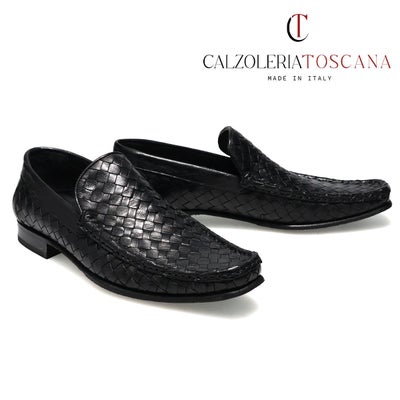 カルツォレリアトスカーナ イントレチャート スリッポン イタリア製 Calzoleria Toscana 7204　ブラック　