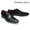 クリスチャン デイビス メンズ ドレスシューズ 外羽根ストレートチップ ブラック ダークブラウン　Christian Davis　cd4008　