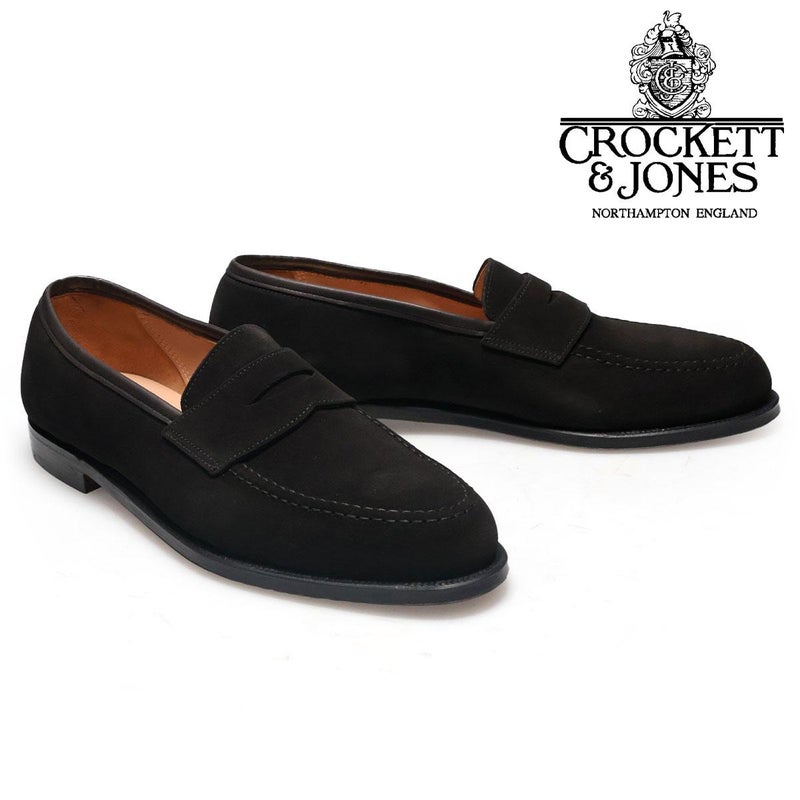 クロケット&ジョーンズ メンズ ドレスシューズ ボストン スエードローファー 英国製 Crockett&Jones 8363s　