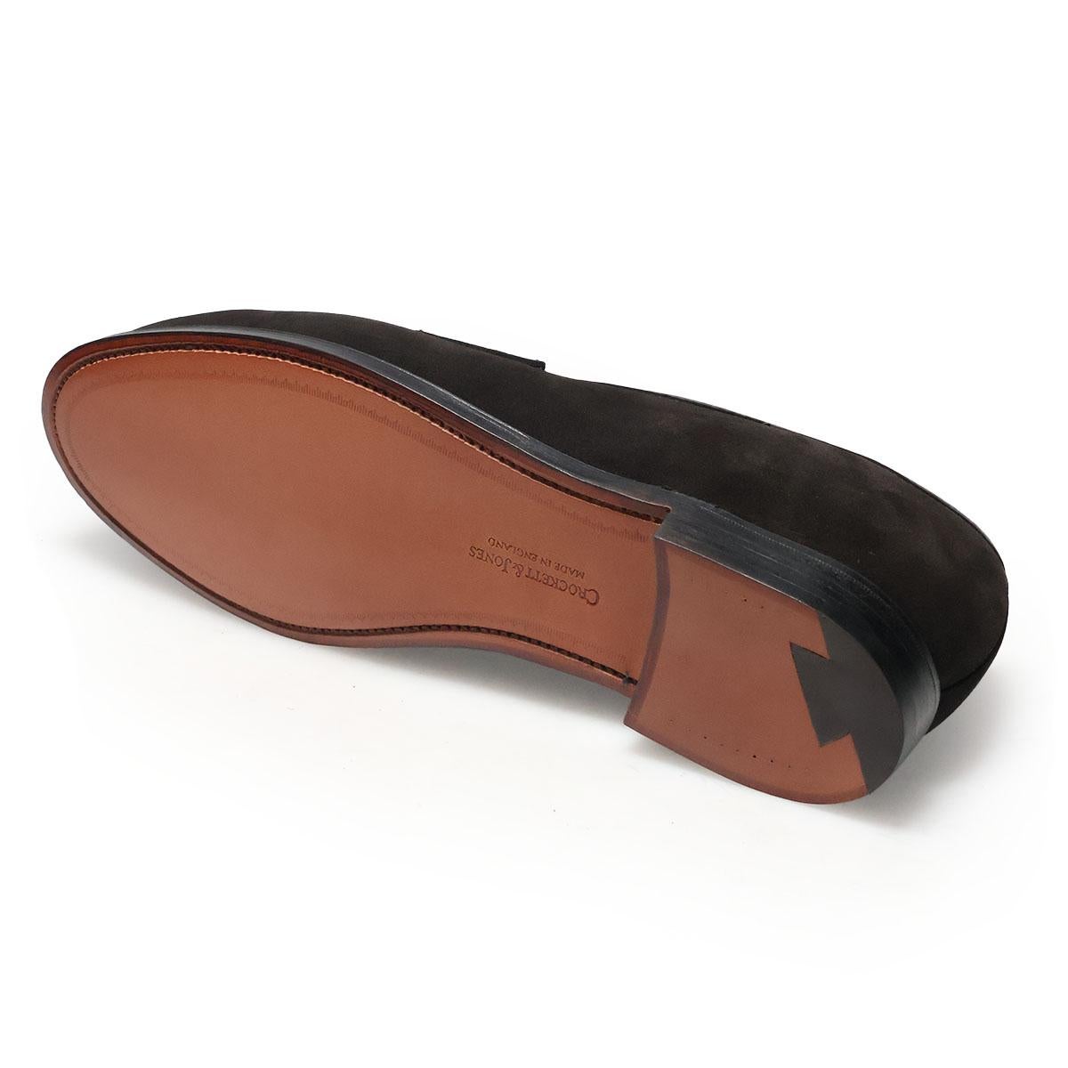 クロケット&ジョーンズ メンズ ドレスシューズ ボストン スエードローファー 英国製 Crockett&Jones 8363s　7