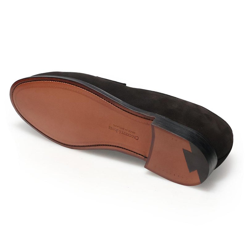 クロケット&ジョーンズ メンズ ドレスシューズ ボストン スエードローファー 英国製 Crockett&Jones 8363s　7